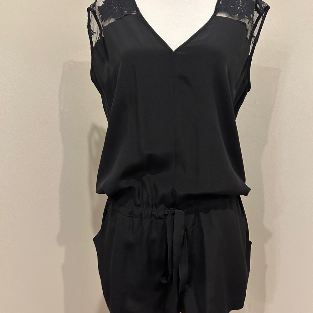 Mason Black Lace Detail Romper